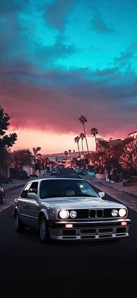 Phone Wallpaper Of BMW Car In An Aesthetically Pleasing Area