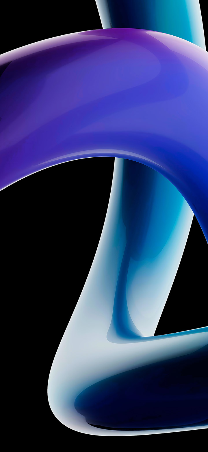 wallpaper of 3D Abstract Tubes On Amoled Background