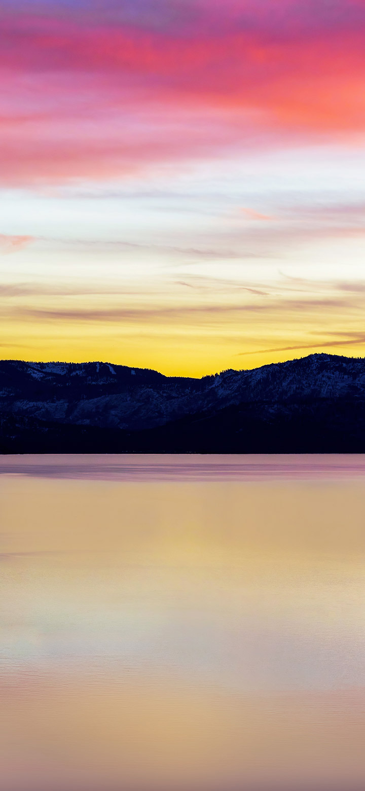 wallpaper of Beautiful Mountain And Lake Sunset