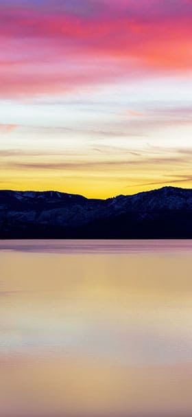 iPhone Wallpaper of Beautiful Mountain And Lake Sunset