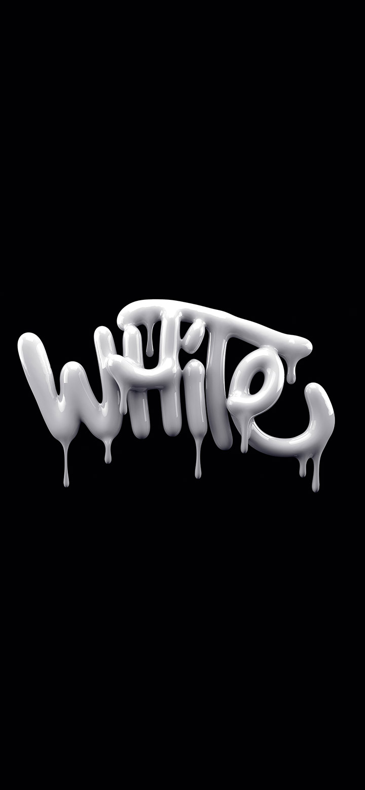 wallpaper of 3D White Text On A Black Background