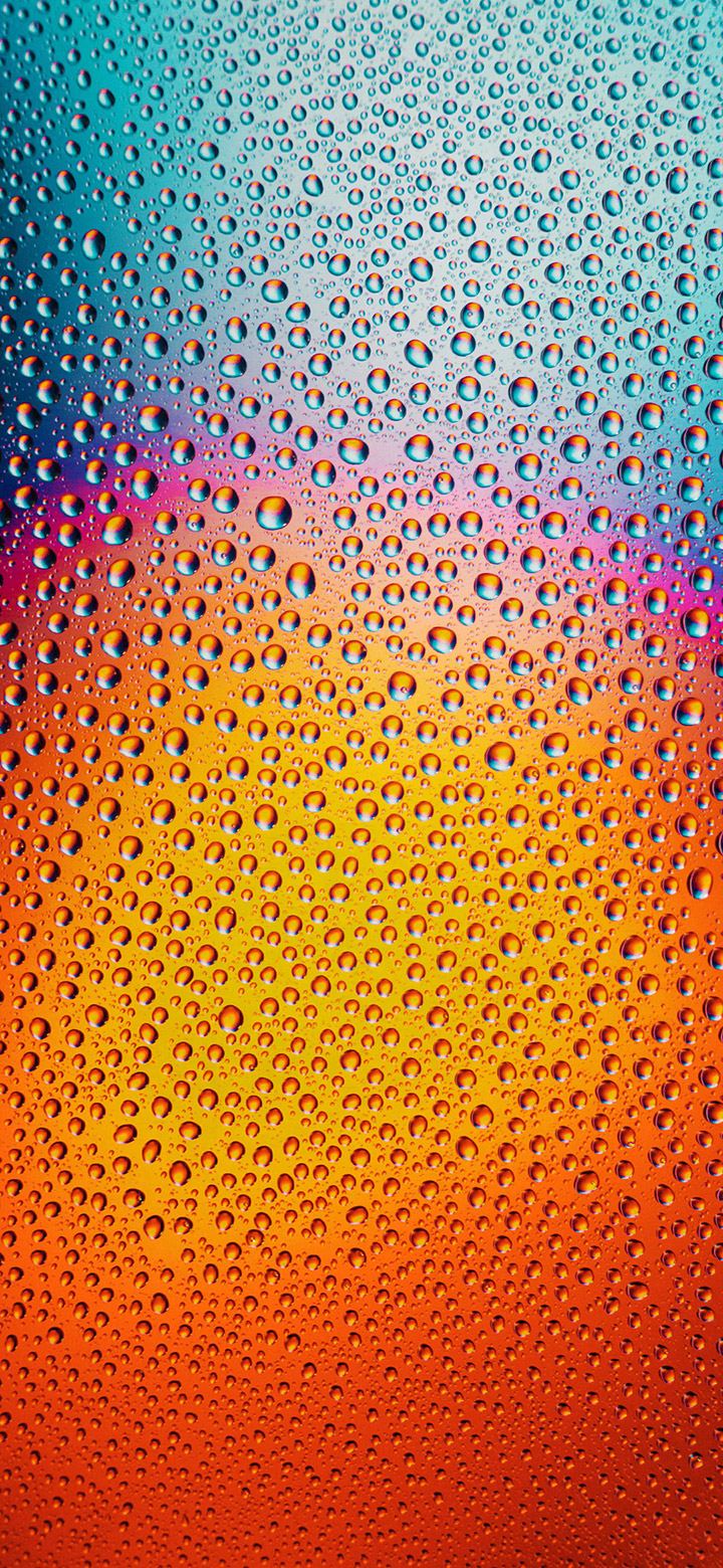 wallpaper of cool orange raindrops