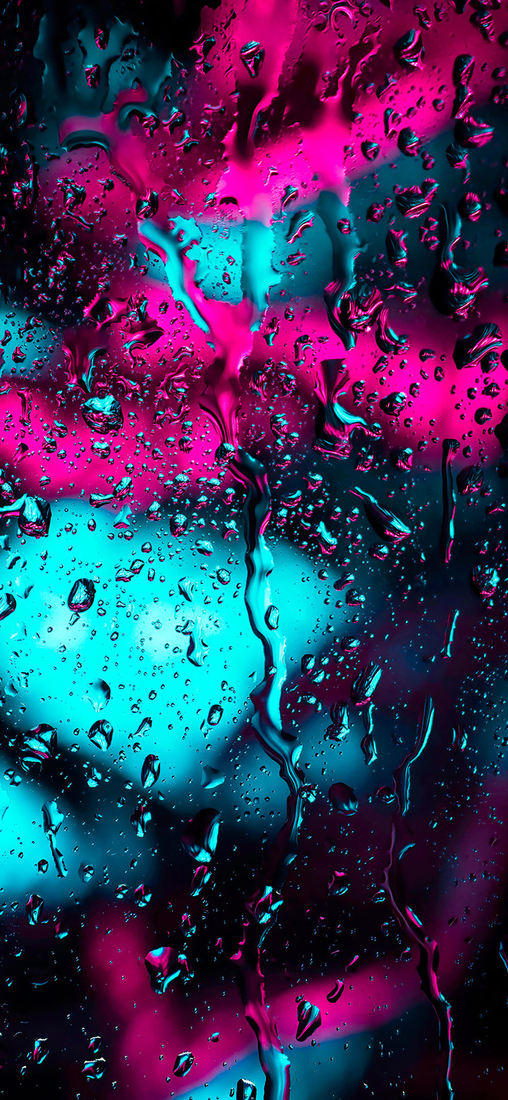 wallpaper of cool raindrops on a glass surface