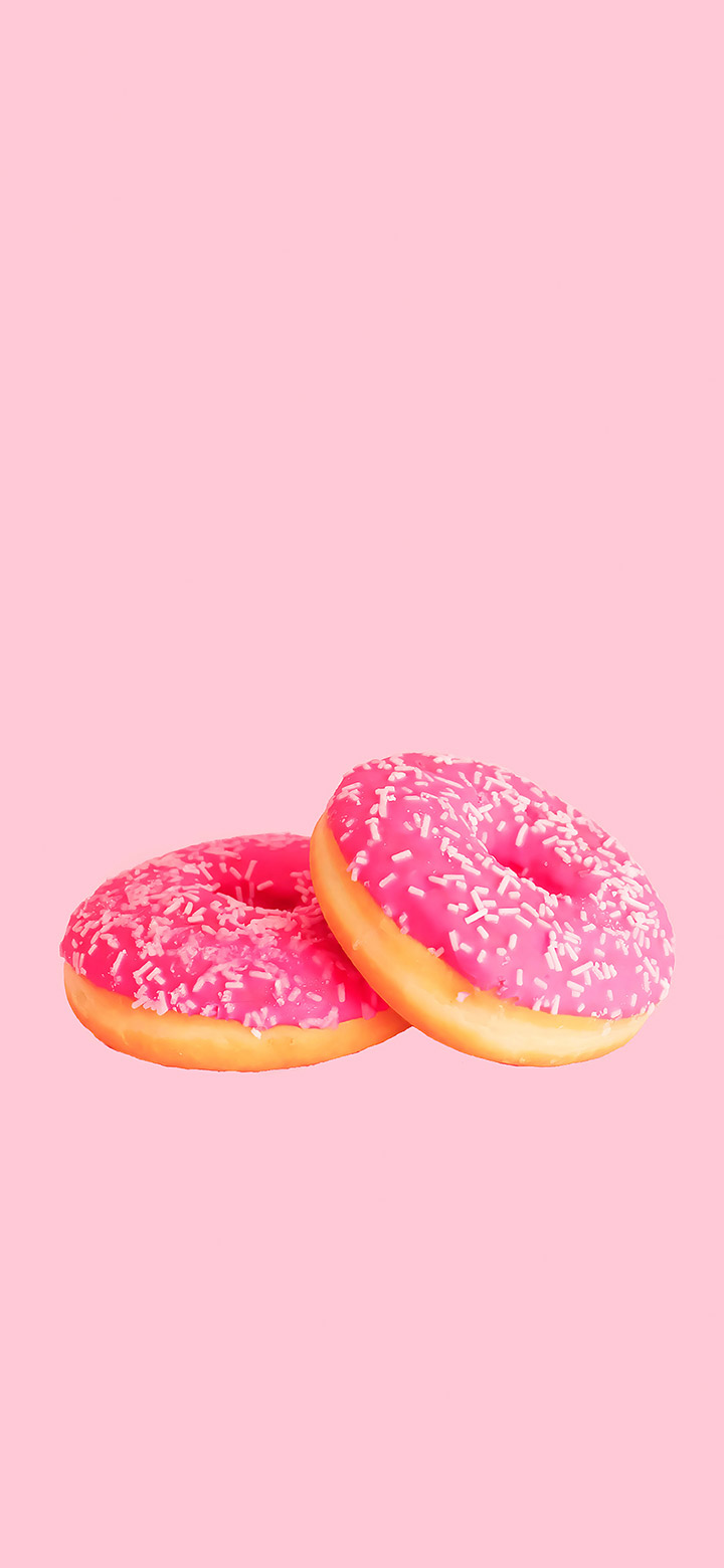wallpaper of Cool Strawberry Pink Doughnuts