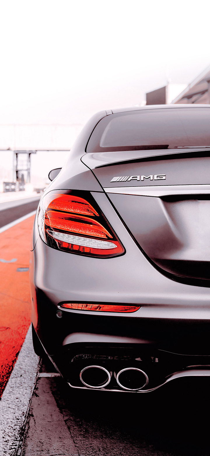 wallpaper of Grey Mercedes Amg Car