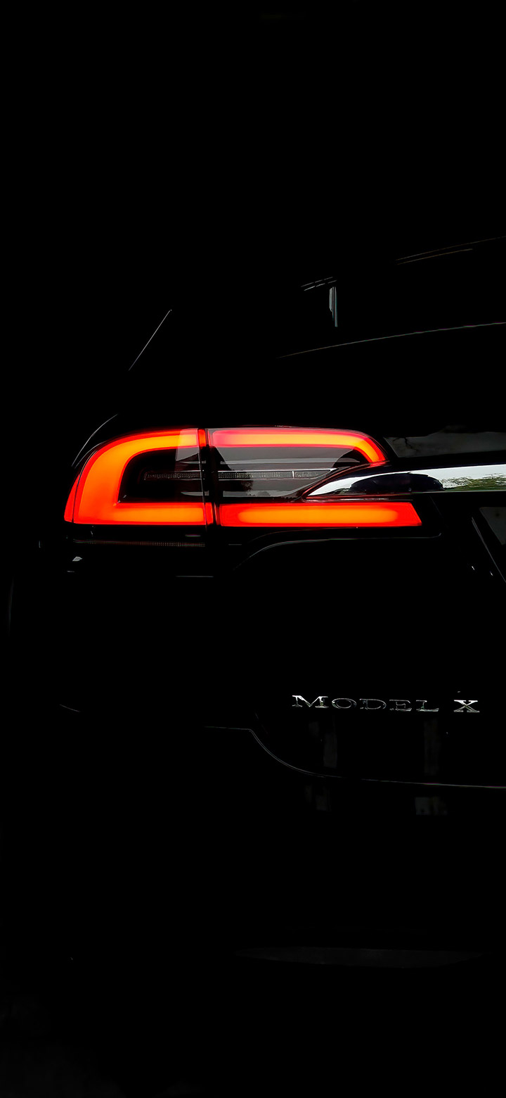 wallpaper of Tail Light Of Black Tesla Model X