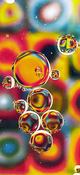 phone wallpaper of abstract colorful air bubbles