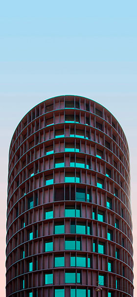 wallpaper of abstract green glass tower
