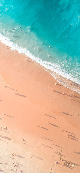 Phone Wallpaper Of Aerial View Of The Sea And Sands