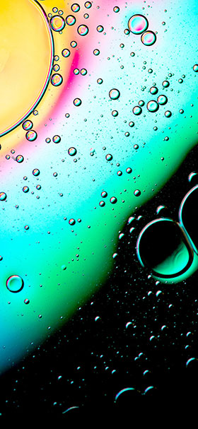 Phone Wallpaper Of Air Bubbles Trapped In The Green Liquid