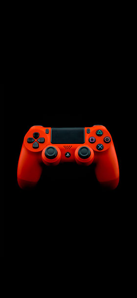 Lock Screen Wallpaper of Amoled Red PS4 Gaming Controller