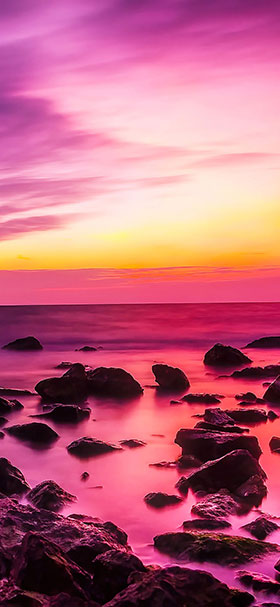 wallpaper of beautiful purple sunset