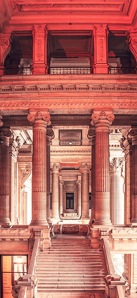 Phone Wallpaper of Brown Historical Stairs And Pillars