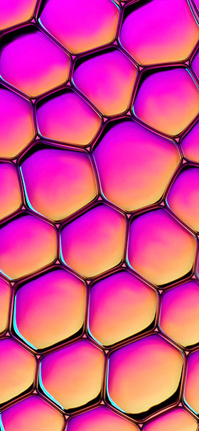 Phone Wallpaper of Cool Purple Honeycomb Pattern