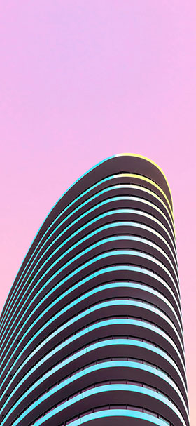 Phone Wallpaper of Cool Striped Pink Building