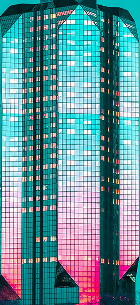 wallpaper of cool turquoise glass tower
