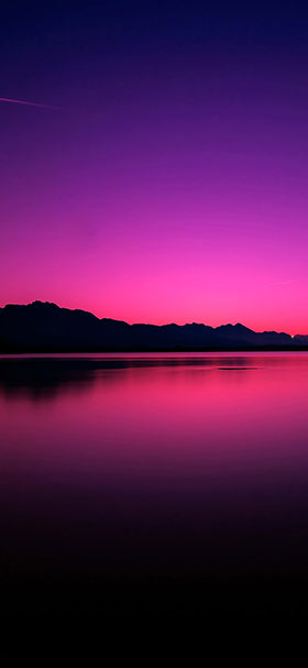 wallpaper of cool twilight over purple lake