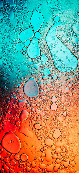 Phone Wallpaper Of Cool Water Droplets On Orange Glass