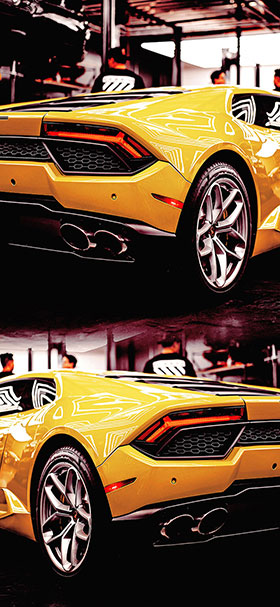 Phone Wallpaper of Cool Yellow Huracan Lamborghini Car