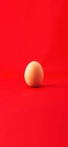 Phone Wallpaper Of Egg On A Red Background
