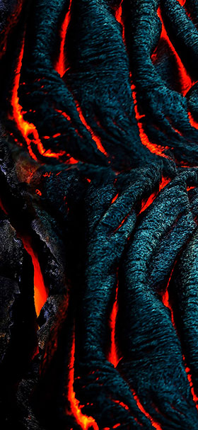 Phone Wallpaper of Extremely Hot Black Lava