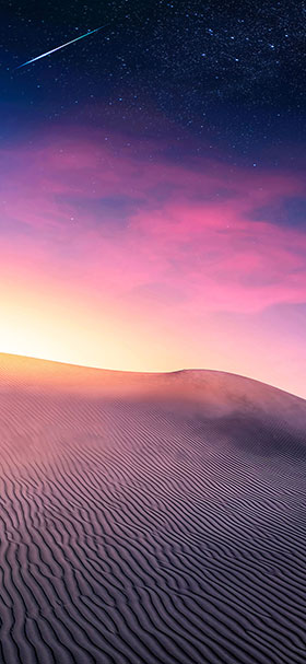 Nature Wallpaper of Twilight Over The Dark Desert
