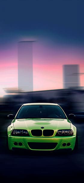 Phone Wallpaper of Cool BMW car speeding on street