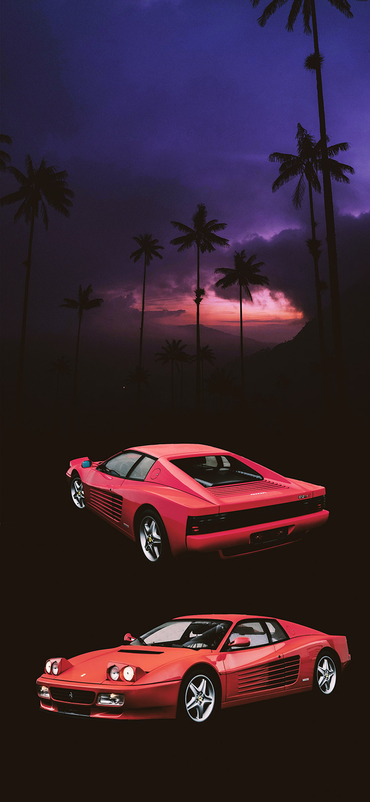 wallpaper of cool ferrari cars in a dark place