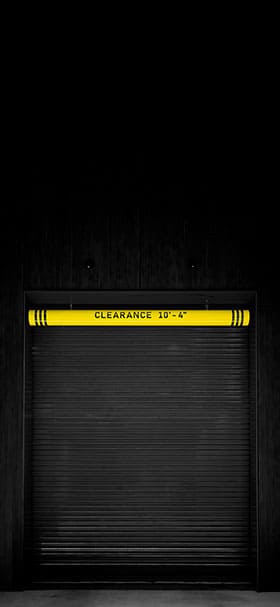 Phone wallpaper of Closed black garage door