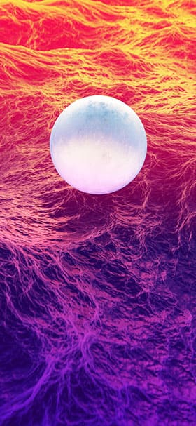 Phone Wallpaper Of Marble Ball Floating In The Ocean