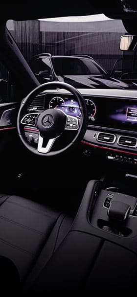 Phone Wallpaper of Black And Dark Interior Of Mercedes