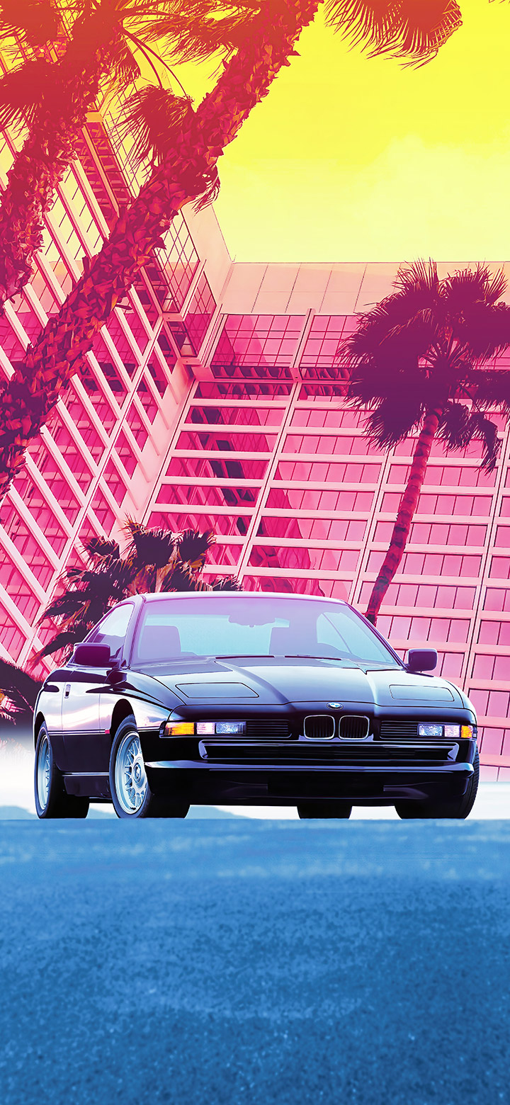 wallpaper of BMW E31 In Front Of An Aesthetic Building