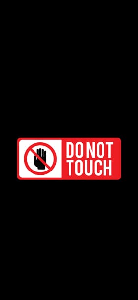 Phone Wallpaper Of Do Not Touch Animated Sign