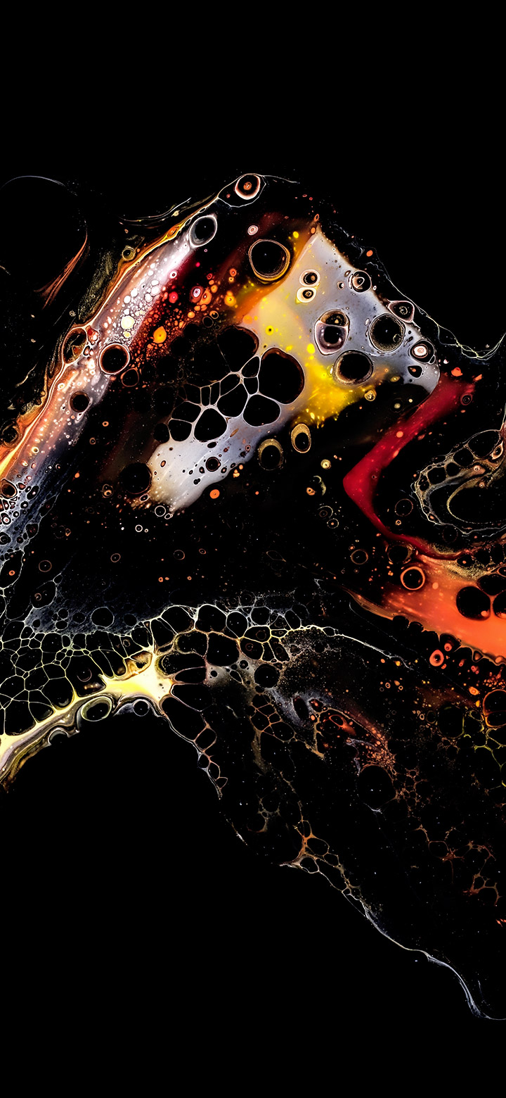 wallpaper of Abstract Black Bubbles