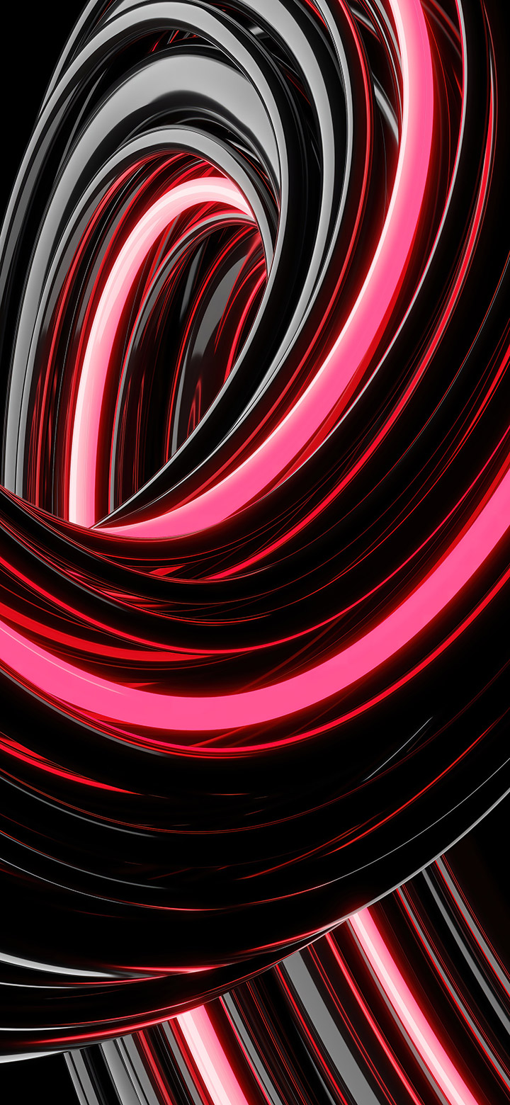 wallpaper of 3D Abstract Lines In Black And Pink