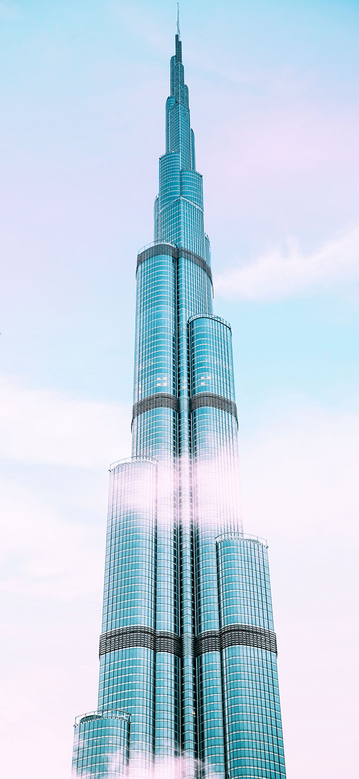 wallpaper of Aesthitic View Of Burj Khalifa In Dubai