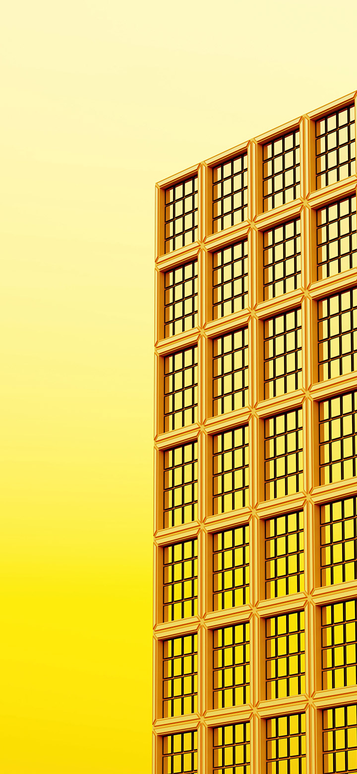 wallpaper of Simple Yellow Glass Structure