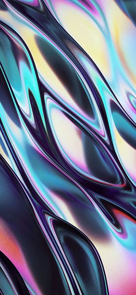 iPhone wallpaper of abstract aesthetic liquid metal waves